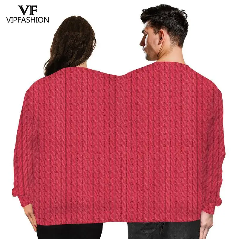 Модная зимняя уличная одежда для пар свитшот Забавный пуловер унисекс двух