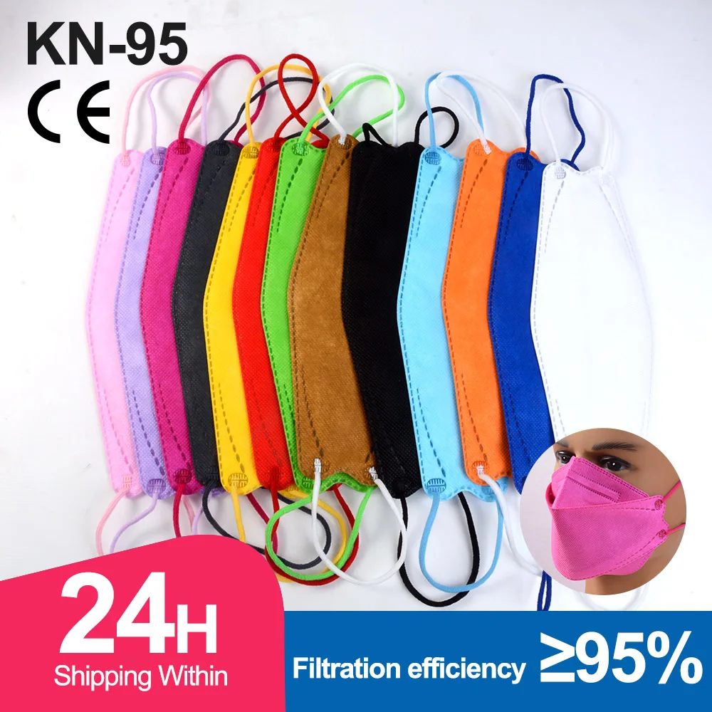 Цветная маска FFP2 KN95 черная респираторная CE KN95MASK FPP2 для взрослых FFP3 Red Mascarillas ffp2re с