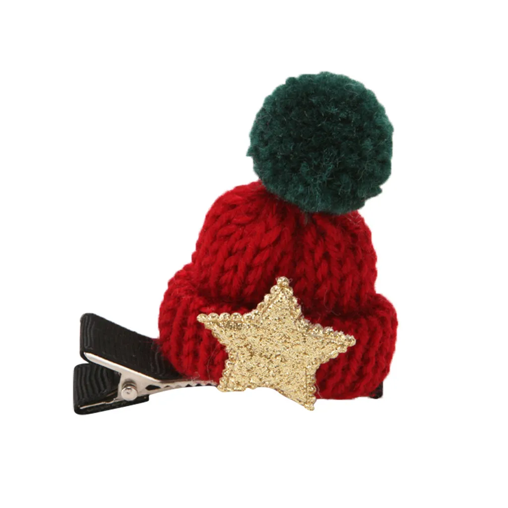 Головные уборы Для детей Рождественская шапка вязаная плюшевая с изображением