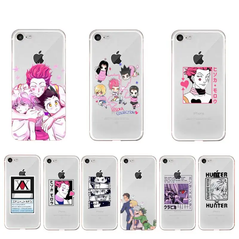 Чехол Hisoka Hunter X Killua Zoldyck для телефона iPhone XS MAX 6s 7 7plus 8 8Plus 5 5S SE 2020 XR 11 12pro max прозрачный