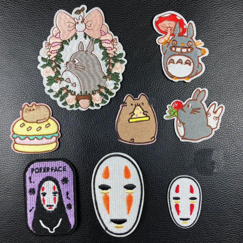 7 шт. милые из японского аниме Тоторо вышитые железные на патч DIY No Face Man вышивка ручной работы крючком нашивка на одежду Аппликации одежды