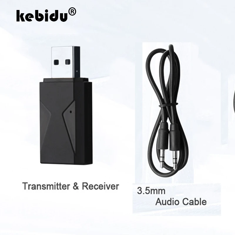 Bluetooth гарнитура 5 0 аудио приемник передатчик мини стерео AUX RCA USB 3 мм разъем для ТВ