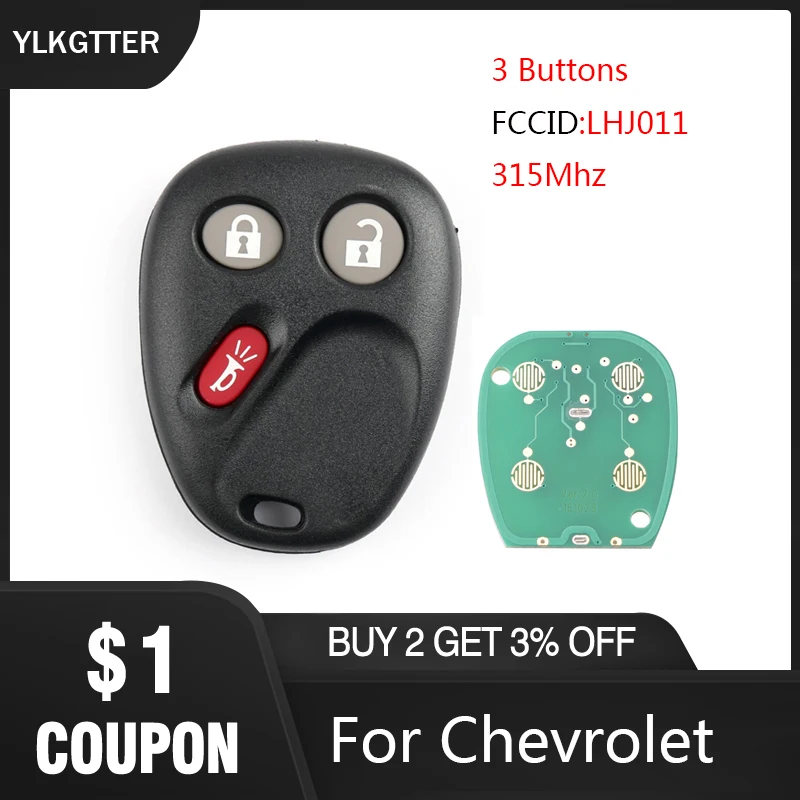 Автомобильный пульт для Chevrolet Suburban/Cadillac Escalade 2003 2004 2005 2006 Pontiac Saturn Hummer H2 315Mhz