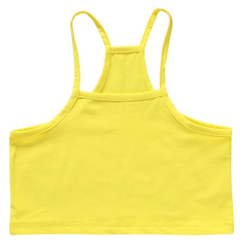 

Free Shipping Girls Cotton Vest Teenage Bra Kids Candy Color Sports Breath Tank Tops Underwear