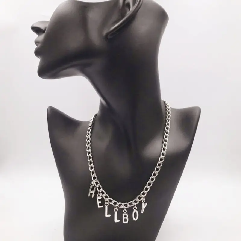 Ожерелье с буквами &quotХеллбой&quot в стиле панк 1 шт. женское модное колье для