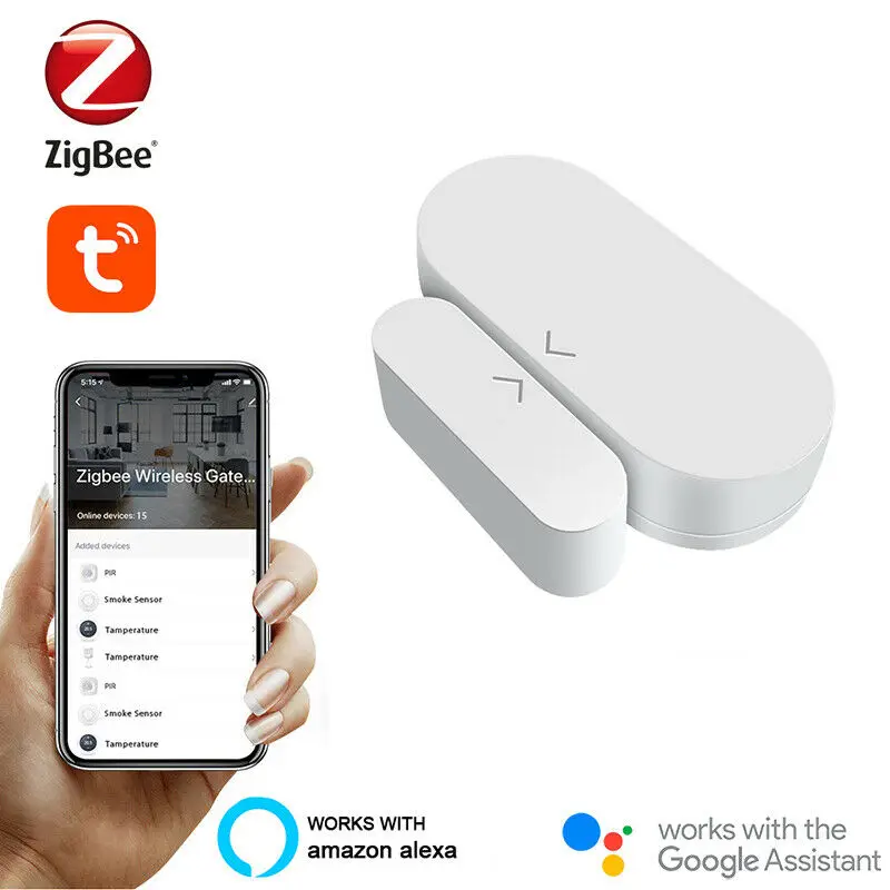 

Smart Life Tuya ZigBee Hub Wireless Door Window Contact Sensor App Remote Alarm