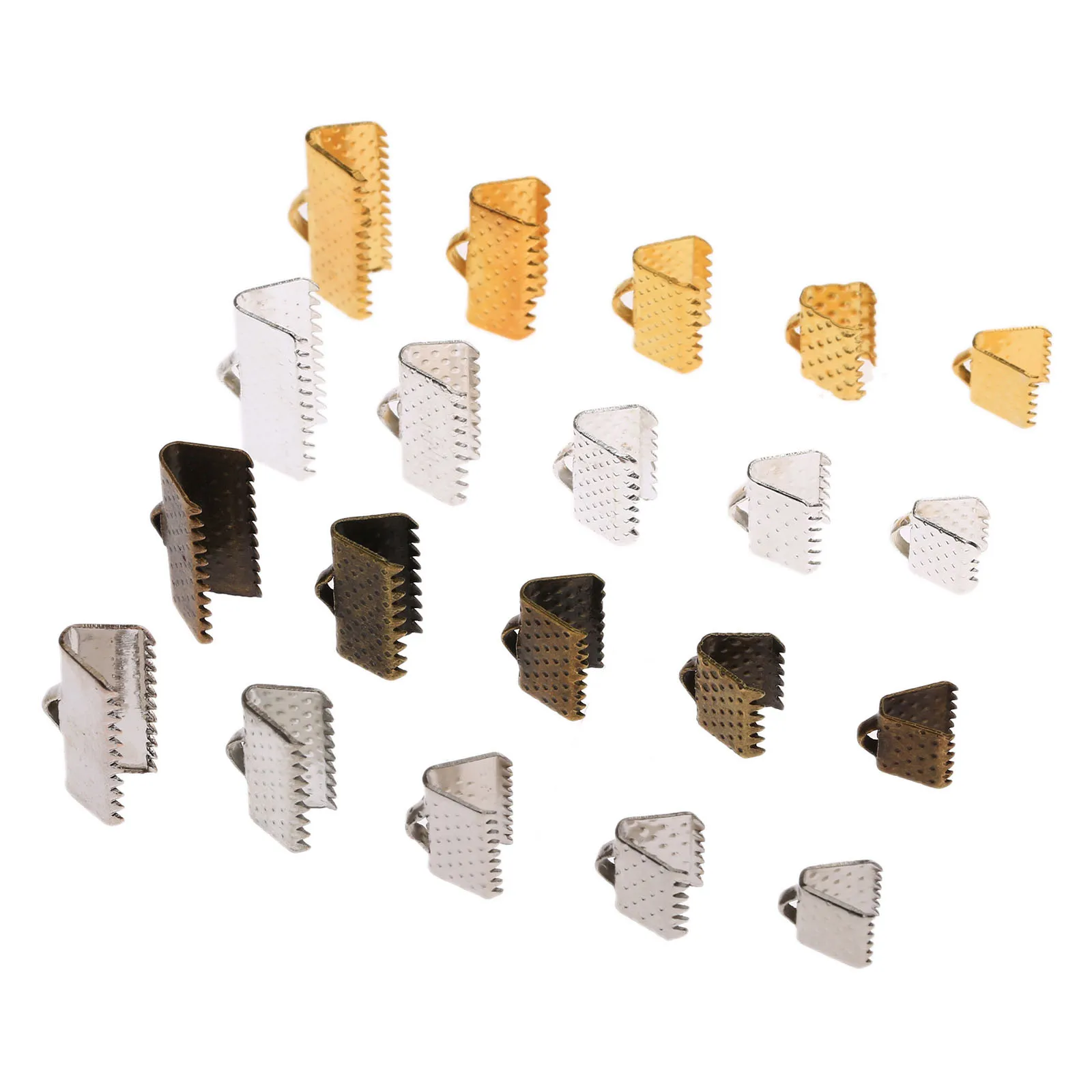 100 шт. шнур обжимные концевые бусины Пряжка наконечники Застежка плоская крышка