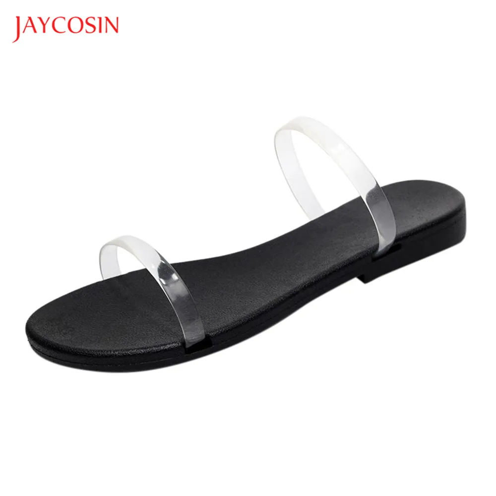 Jaycosin 2020 модные летние женские шлепанцы из искусственной кожи на плоской подошве