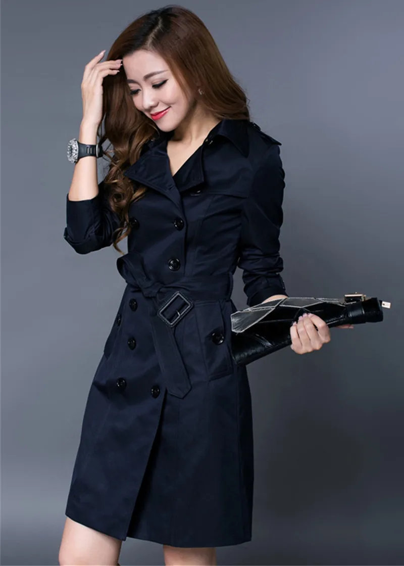 Длинная женская ветровка Tunique 2020 женский весенний двубортный тренчкот для женщин