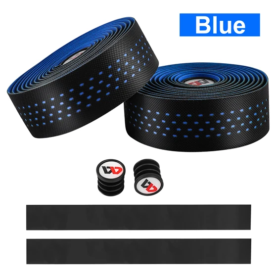 Blue West biking дорожные велосипеды мягкие EVA FoamTape рули для велосипеда лента для ремня Balck Mesh дизайн нескользящая Водонепроницаемая обмотка руля - Цвет: Blue