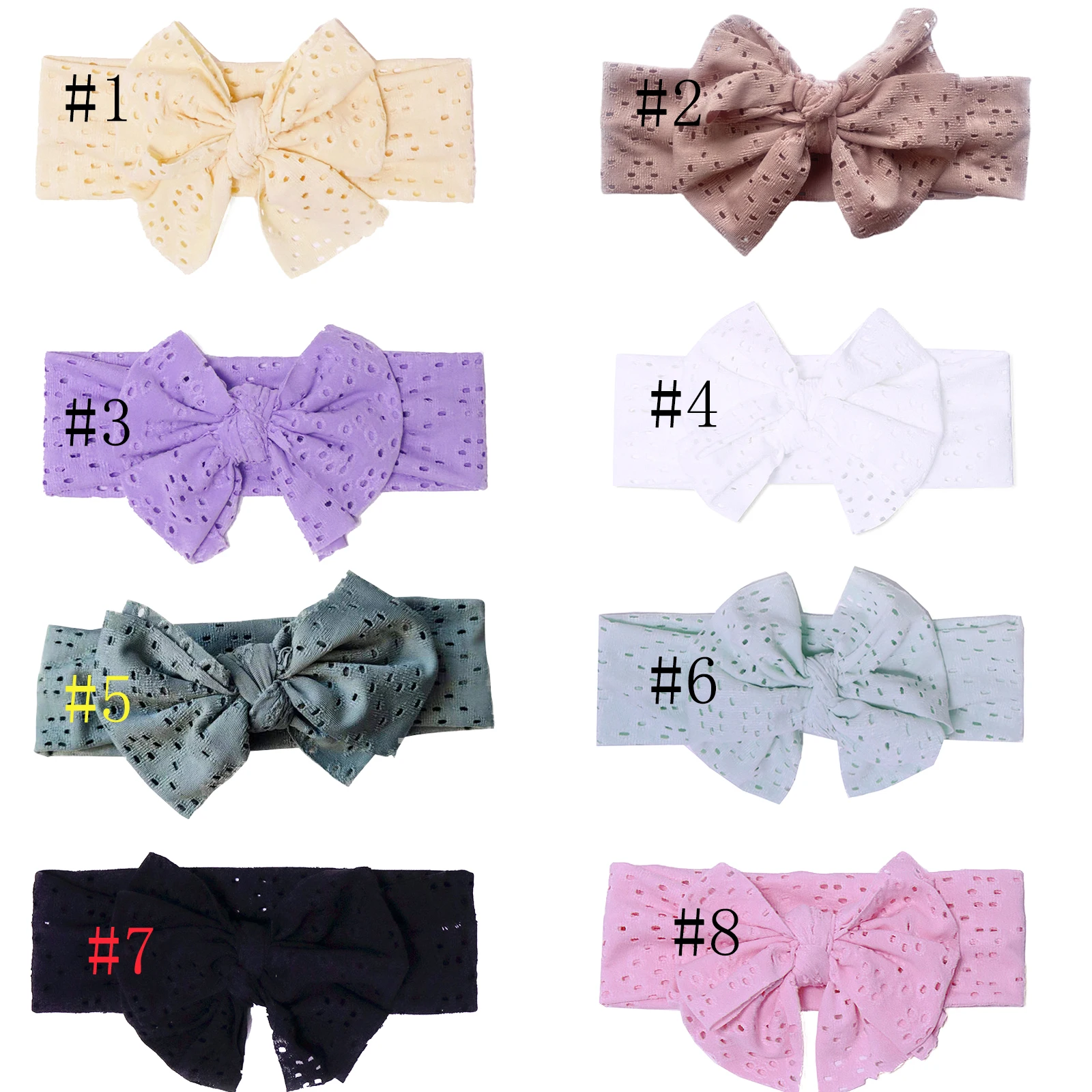 

3pcs/lot 2021 Solid Color Stretchy Flower Baby Headbands Newborn Girls Headdress Toddler Hairbands Turban Headwears Photo Props