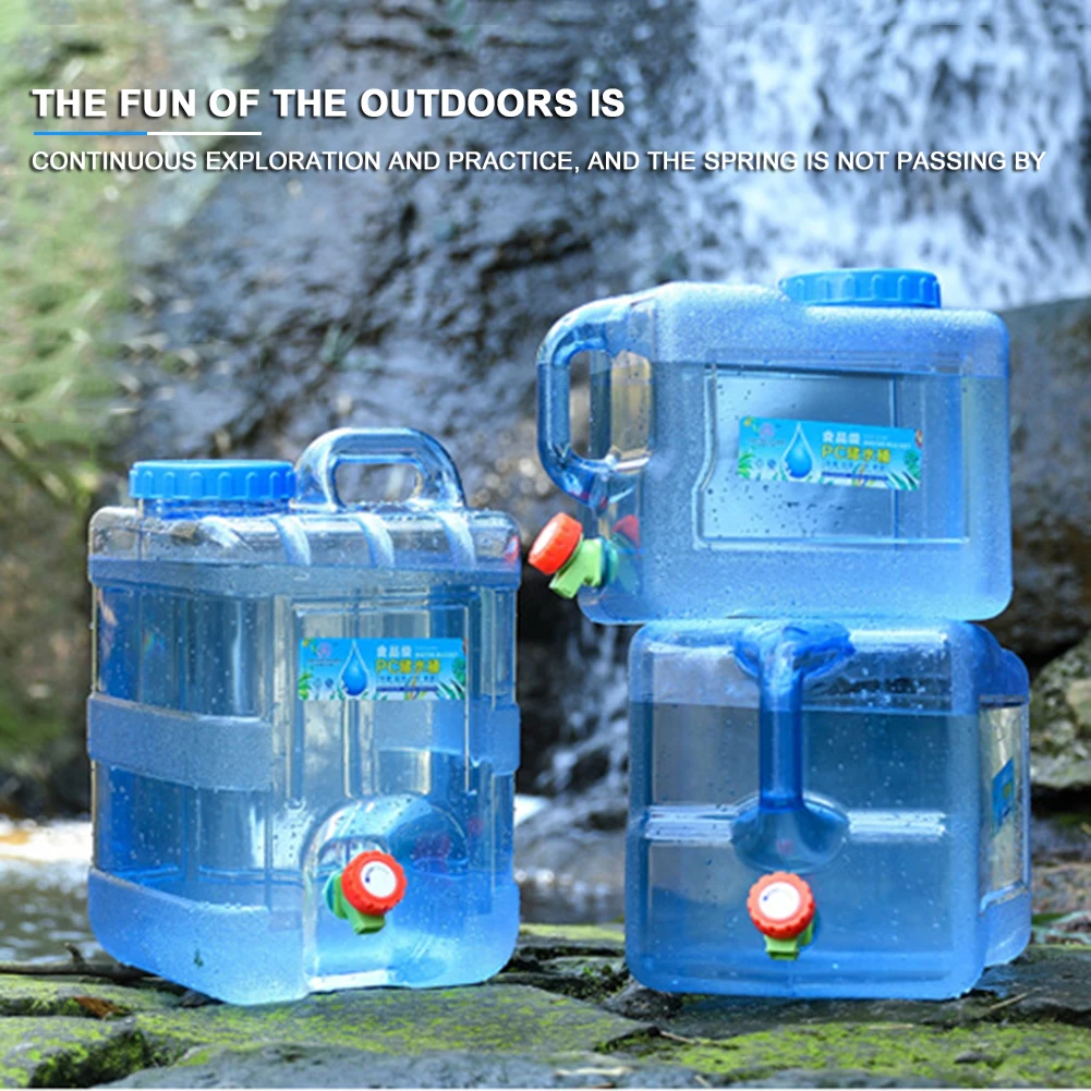 

Portable Outdoor Water Bucket Barrel Camping Picnic Hiking Car Driving Water Tank Container with Fauce Outdoor Equipment Tools