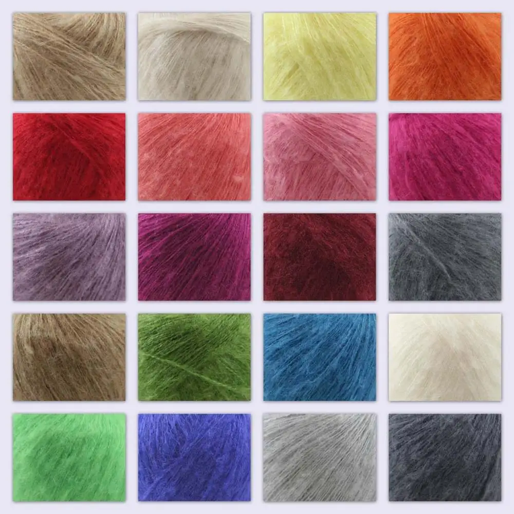 Распродажа мохеровая пряжа ручной работы из 50% шелка и кашемира 29022 29031 1 мяч х 50