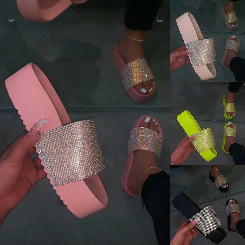 Уличная мода женские летние водонепроницаемые шлепанцы на толстой платформе со