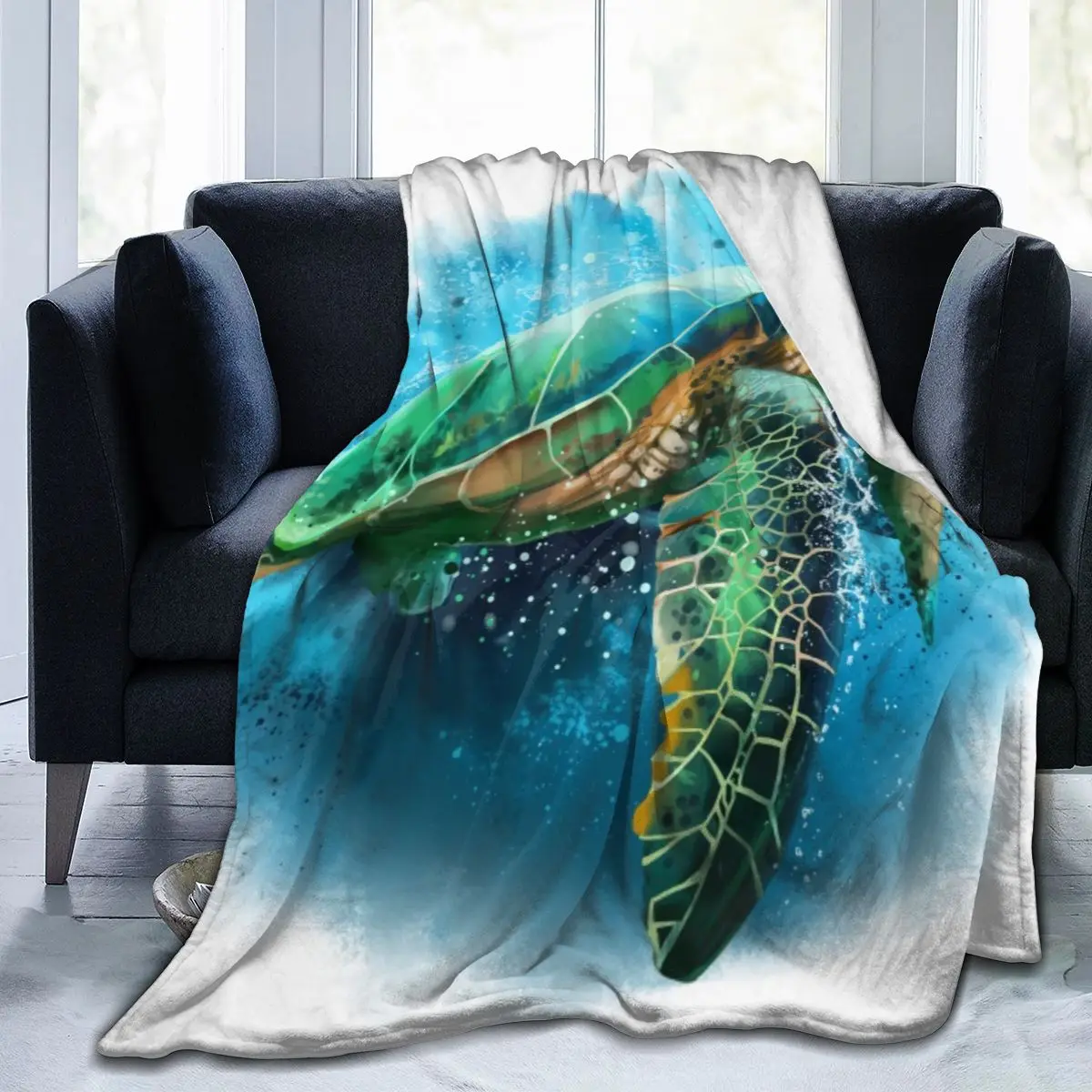 

Sea Turtle Wild Marine Animals In Ocean Super Soft And Cozy Fleece Blanket Perfect For Couch Sofa Or Bed Dropship Wholesale