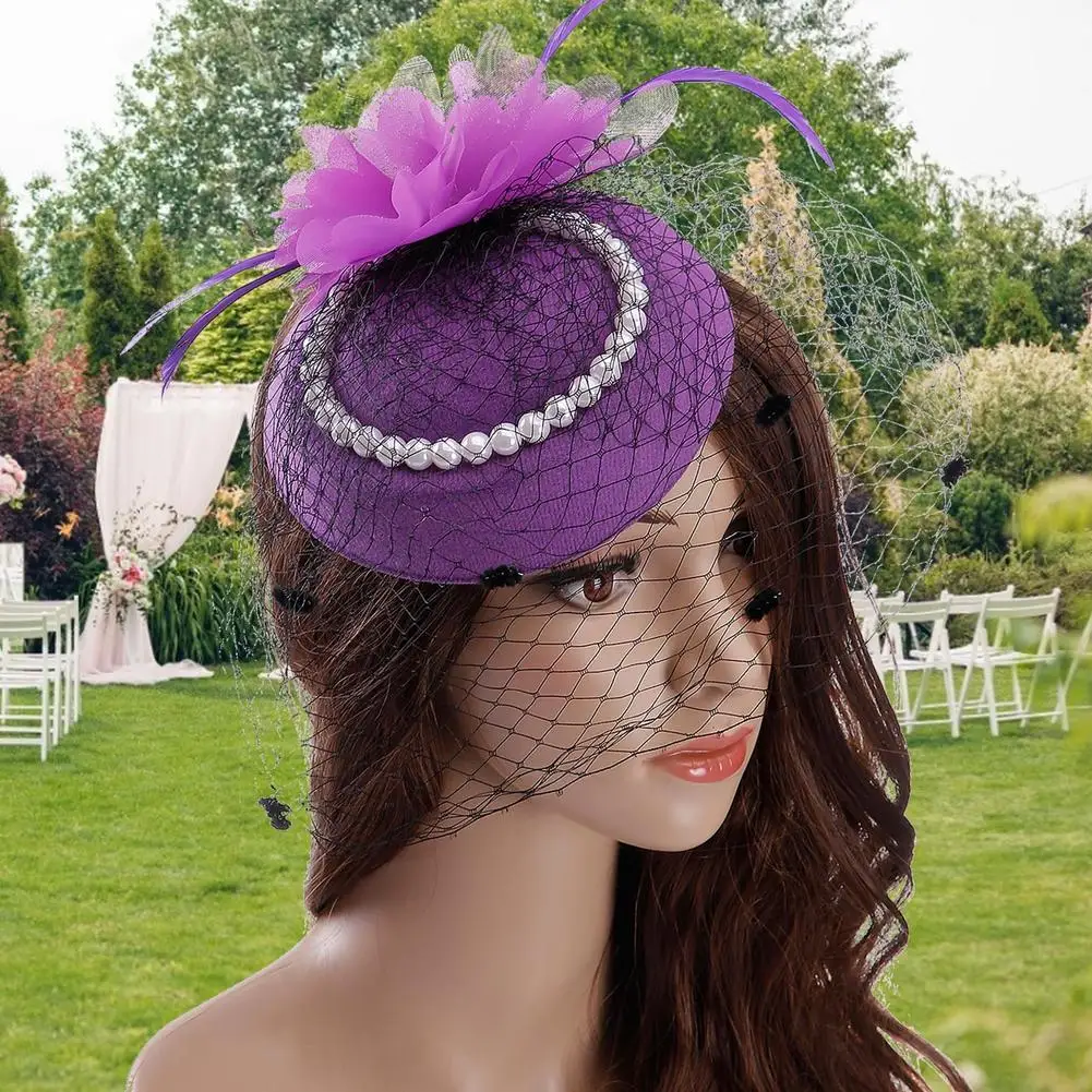 Для торжественного случая шляпа для женщин девочек Коктейльные Чай вечерние