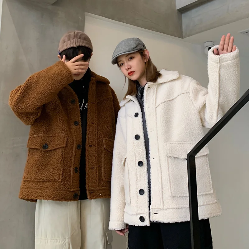 2019 зимняя мужская утепленная одежда из овечьей шерсти с хлопковой подкладкой для