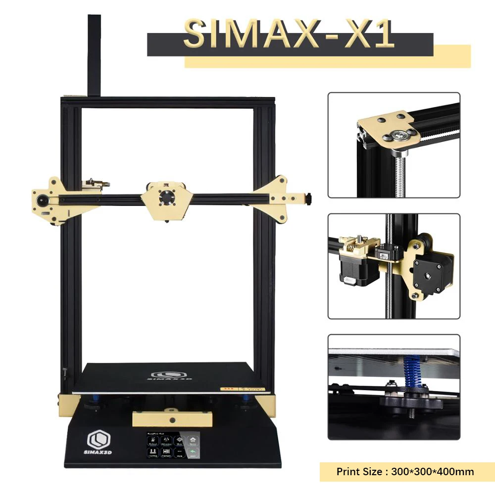 SIMAX3D-X1 hotend большой промышленный 3d принтер 300*300*400 рамка сенсорный экран-Экран