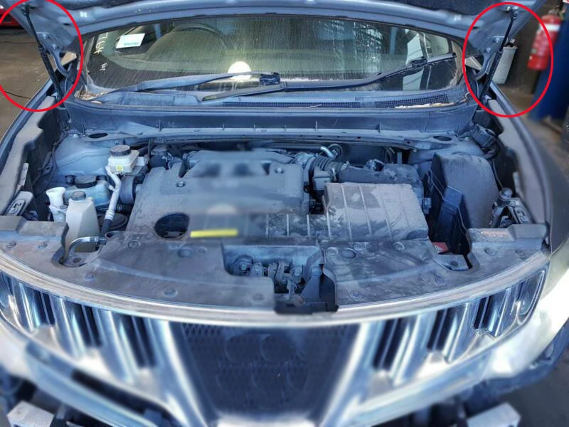 1 пара авто передний капот поддерживает газовые амортизаторы, заряженные для NISSAN MURANO(Z51) закрытые внедорожники 2008/10-380 мм