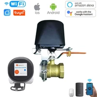 tuya zigbee smart wireless control gas water valve smart home automation control valve for gas work with alexagoogle assistant