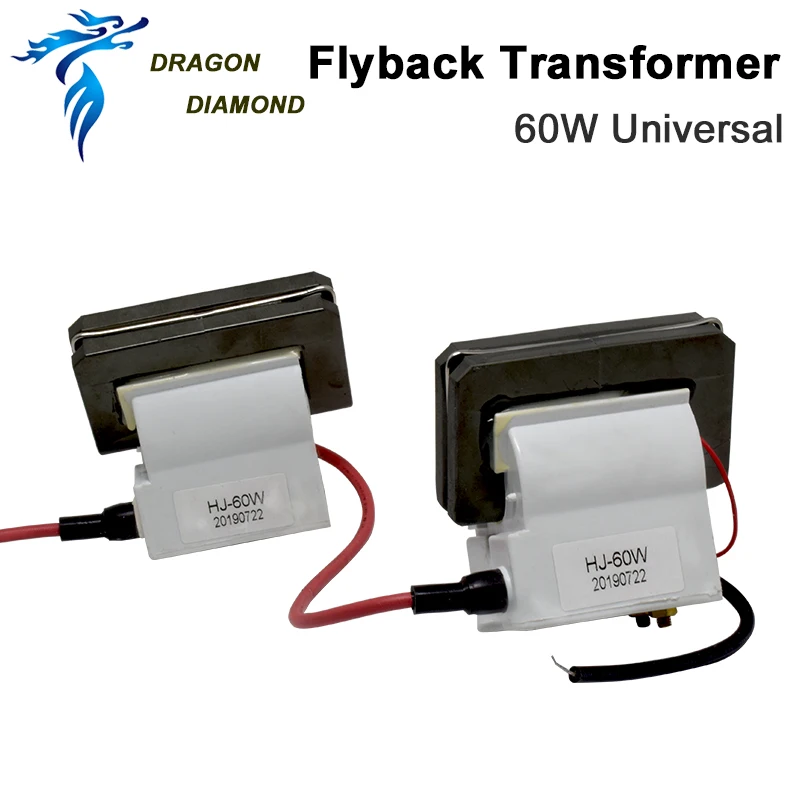 2 шт./лот Двойной лазерный трансформатор высокого напряжения Flyback Катушка зажигания для 60 Вт CO2 Запчасти для лазерного питания