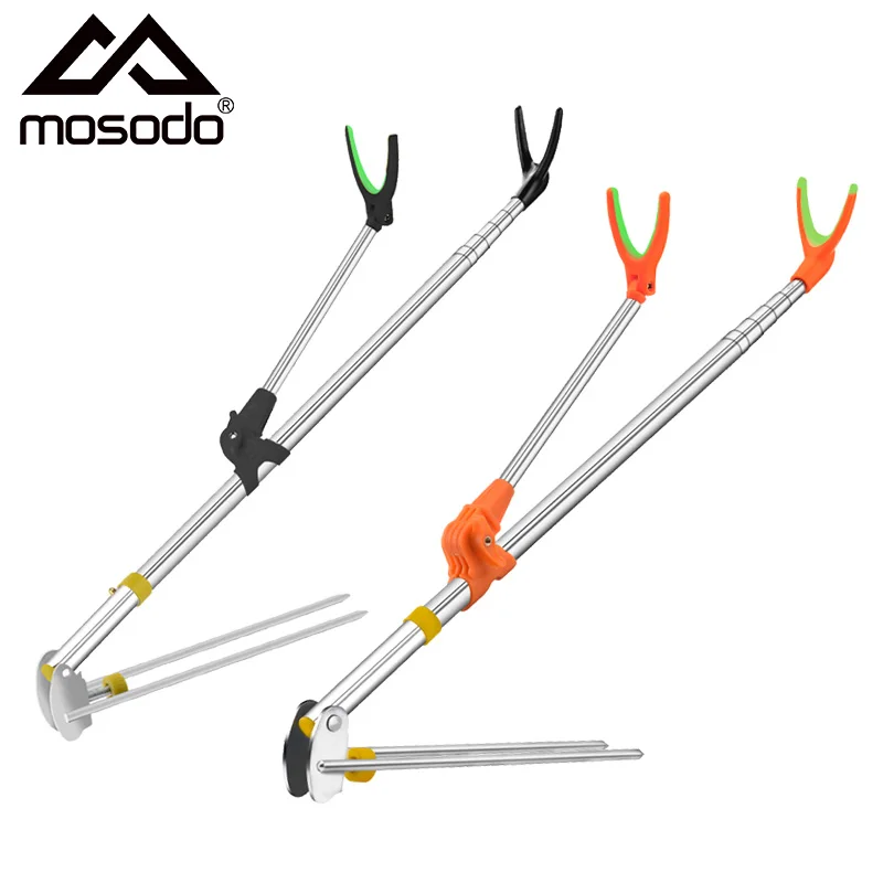 

Mosodo Fishing Rod Holder for Bank Fishing Stainless Steel Rod Stand Telescopic Pole Rack Hand Bracket Tools 1.5/1.7/2.1/2.4m