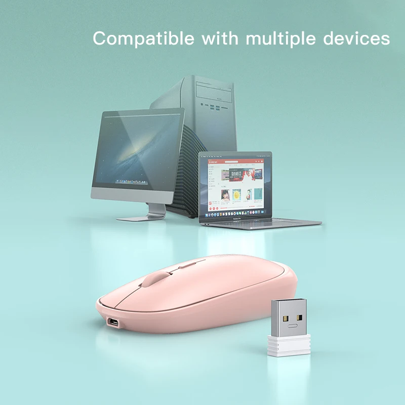 Беспроводная мышь 2 4 ГГц USB перезаряжаемые бесшумные мыши 1600 точек/дюйм