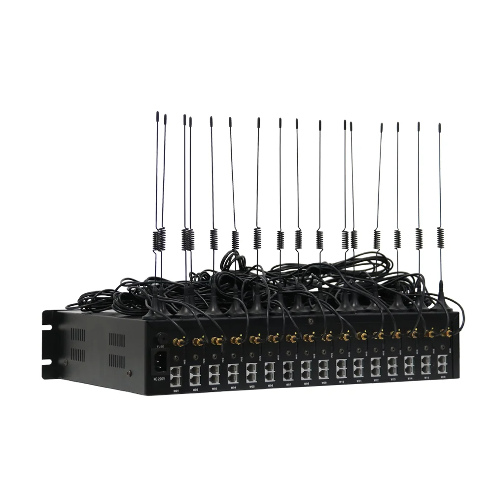 Fixed wireless terminal 16 SIM card 32 analog port GSM gateway