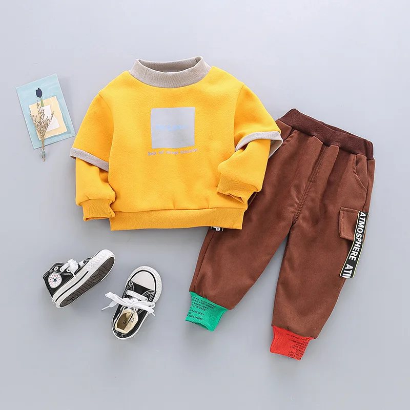 

New Spring Autumn Children Casual Cotton Print Clothes Baby Boys Girls Cartoon Jacket 2Pcs/Sets Kids Fashion Letter Tracksuit
