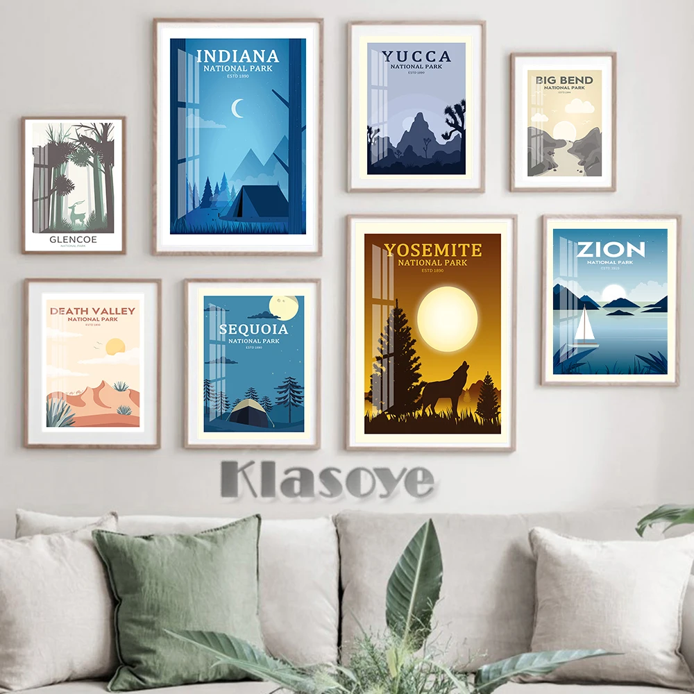 Карта путешествий с города мира плакат Юкка ледник морская клетка пейзаж холст