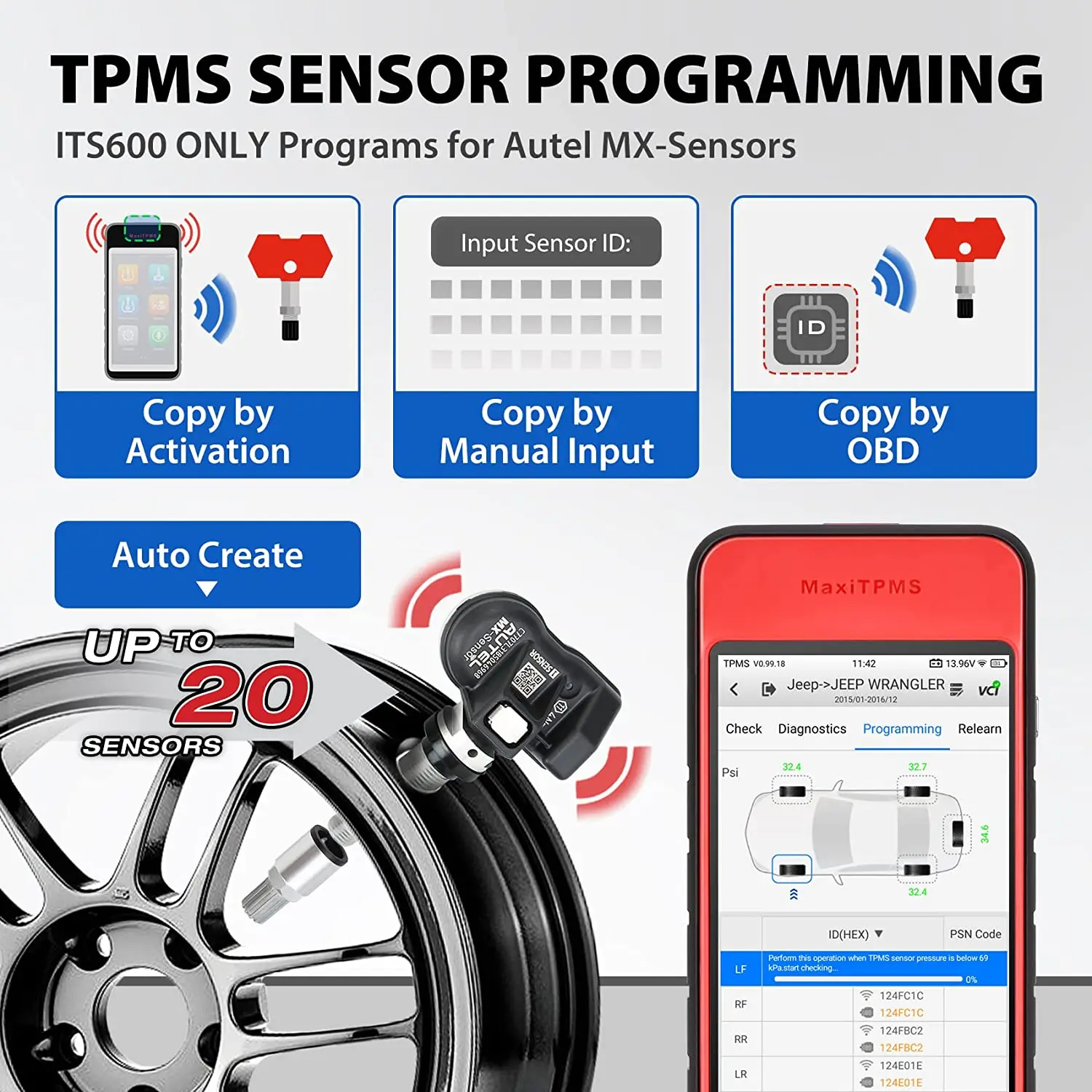 Autel MaxiTPMS ITS600E инструмент для программирования TPMS OBD2 беспроводной сканер