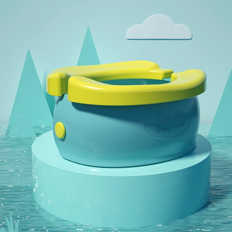 Пластиковый складной милый детский горшок-банан с 20шт мочой маленький мусорный
