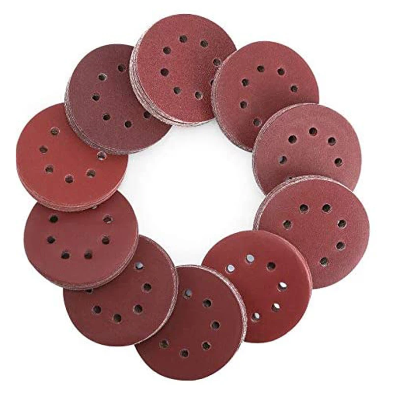 

Sanding Discs, 180 PACK 5 Inch 8 Holes Adhesive Sanding Discs Sandpaper 60/80/100/120/150/180/240/320/400/600 Grits