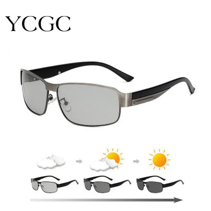 

Очки ночного видения, очки для вождения днем и ночью, мужские винтажные алюминиевые поляризационные фотохромные солнцезащитные очки, UV400 за...