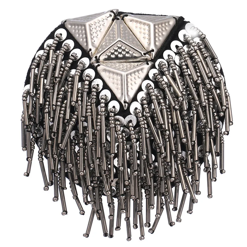 Эполета ручной работы ювелирные изделия кисточка большая брошь на плечо эполет с