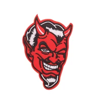 5pcs punk style cartoon demon patches iron on embroidery applique for clothing badges patches diy apparel accessories hot sell