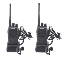2pcslot walkie talkie uhf 400 470mhz 16channel portable two way radio with earpiece transceiver
