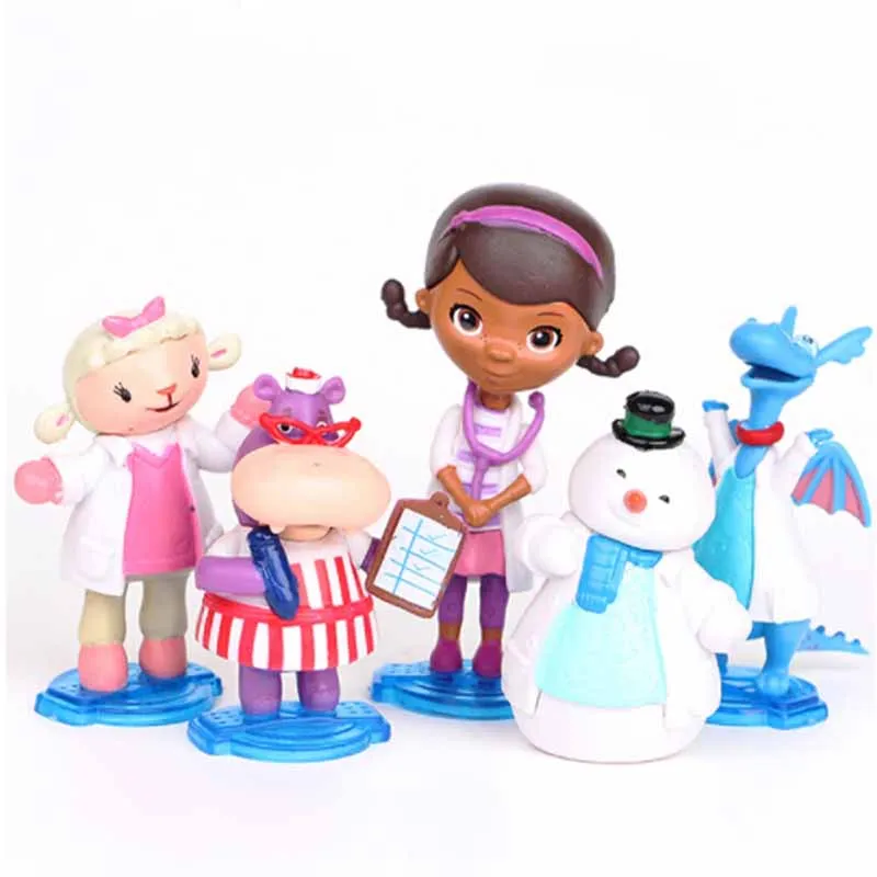 5 шт./лот фигурки доктора макшнурка ламби овечка душка Дракон Хэлли Бегемот