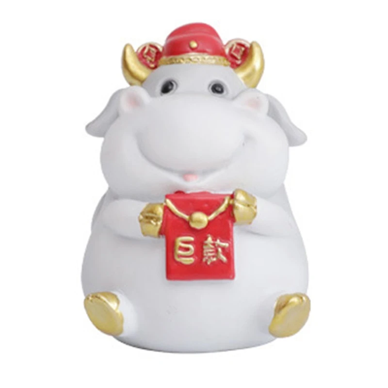 

Chinese Style New Year Of The Ox Ornaments Car Decorations Coins Storage Box B36B