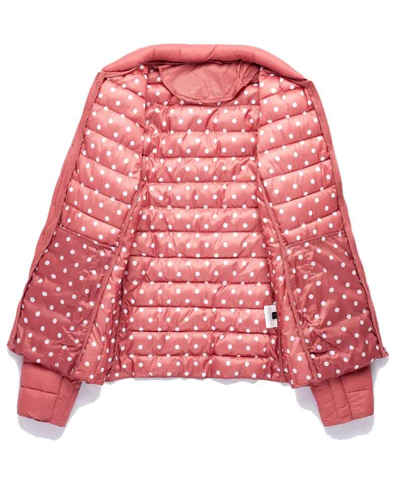 Women's Cotton Jacket 2022 New Winter Light and Thin Solid Color Down Cotton Slim-fit Striped Female Warm Coat High Quality
