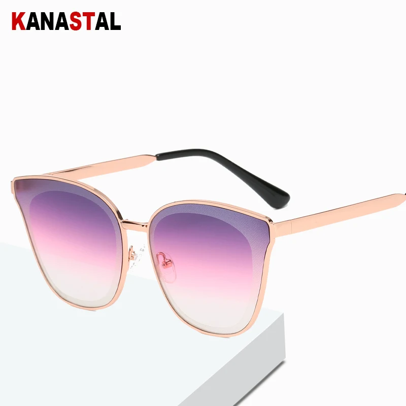 Женские солнцезащитные очки с защитой UV400 от ультрафиолета для девушек кошачьим