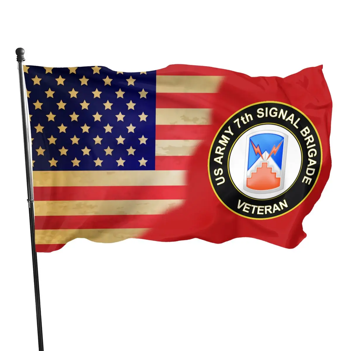 

US Army 7th Signal Brigade Veterans Flag 3x5 foot garden decoration indoor and outdoor decoration banner.