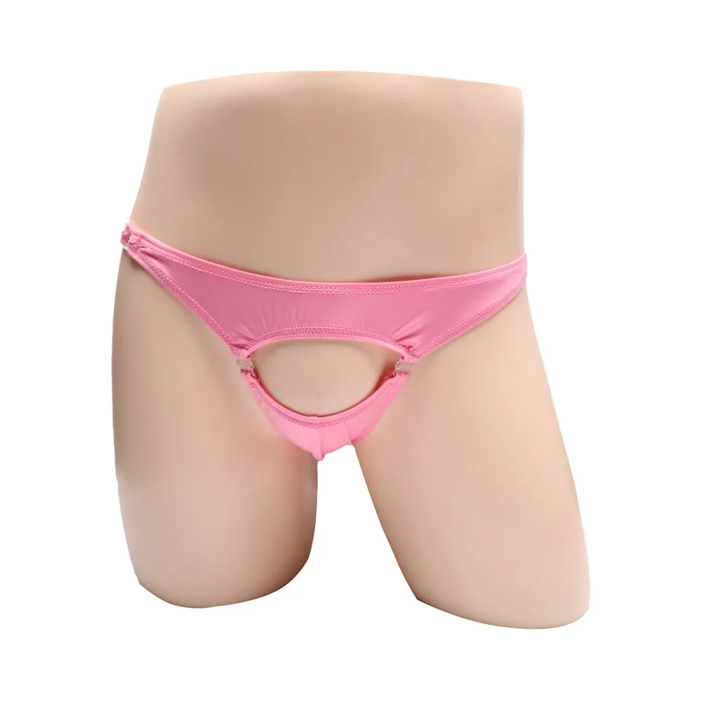 Мужские трусы с заниженной талией сексуальные трусы-бикини из ледяного шелка