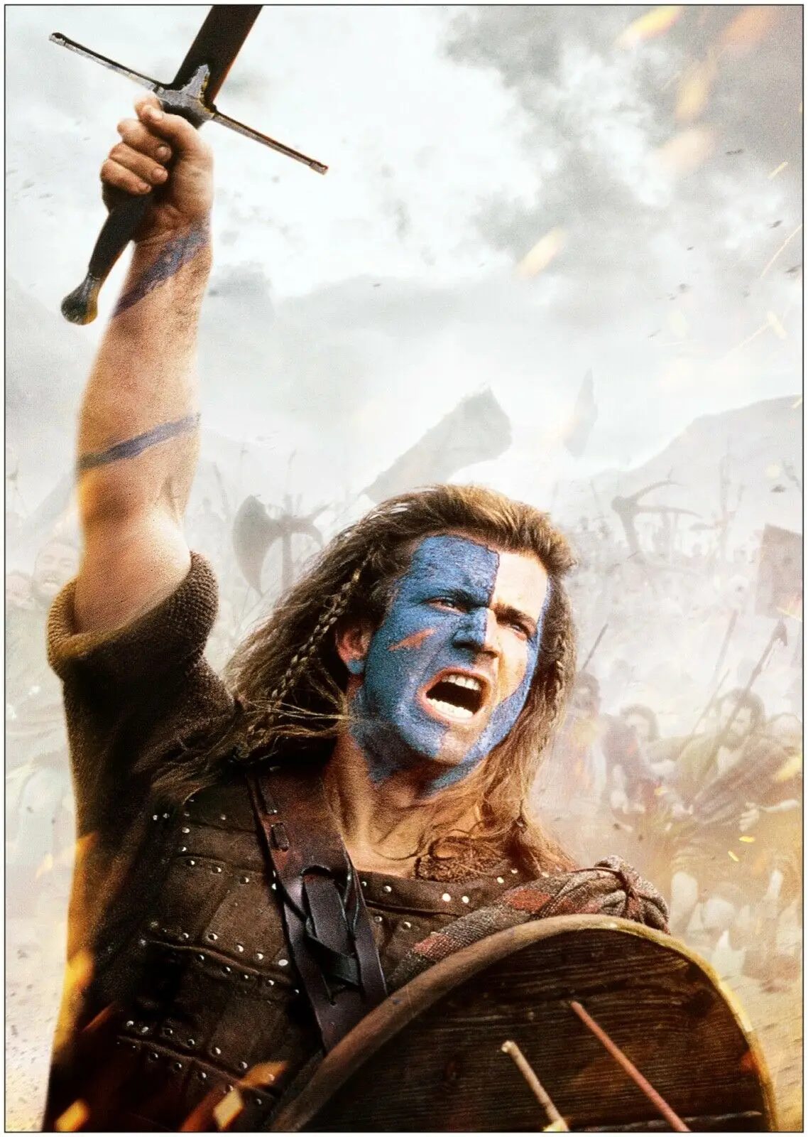 

Braveheart, искусство фильма, шелковая фотокартина, 24x36 дюймов