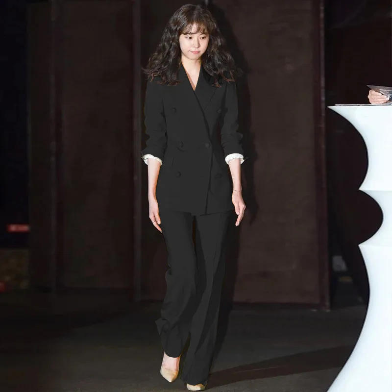Женский брючный костюм из двух предметов пиджак + брюки деловой для женщин