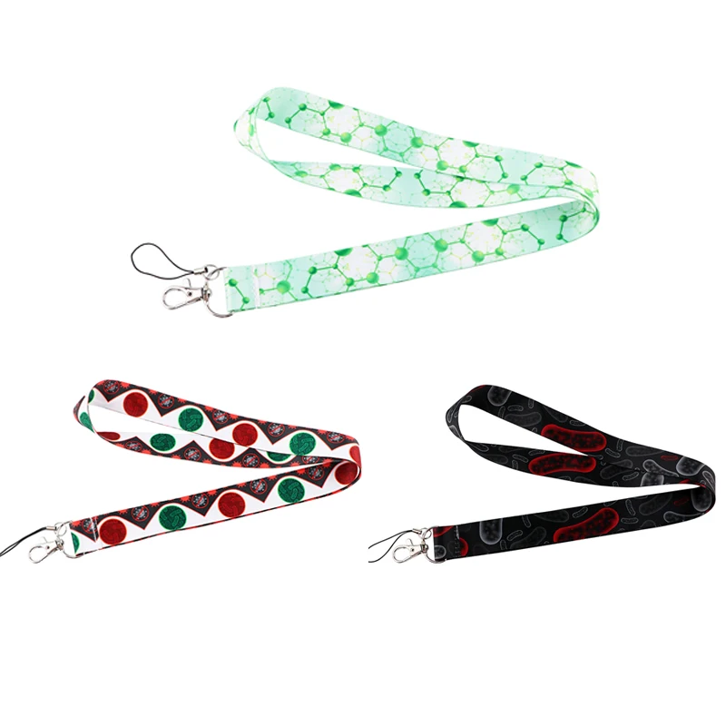 

12 шт./лот E3173 мультфильм клеток крови, телефон на решешке Мода ремень шейный ремешок для ID-карты телефон ключ для медсестры аксессуары