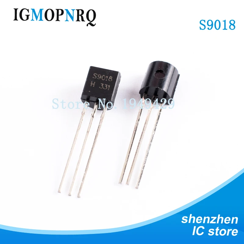 100 шт. биполярные транзисторы S9018 SS9018 9018 RF NPN/30 В/50 мА TO-92 Новинка | Электронные