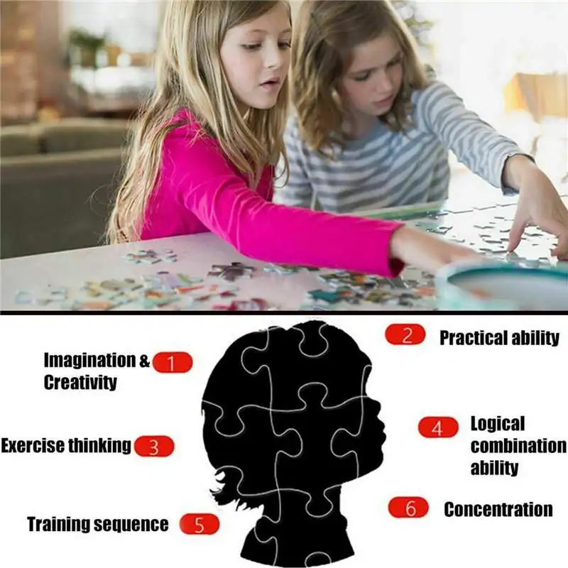 

1000Pcs 70CMx50CM Jigsaw Puzzle Wooden Paper Puzzles Early Educational Learning Toys for Children Birthday or Christmas Gift