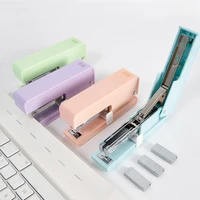 candy color stapler set with 1000pcs 246 staples steel metal easy work binding tools office binder school supplies a6639