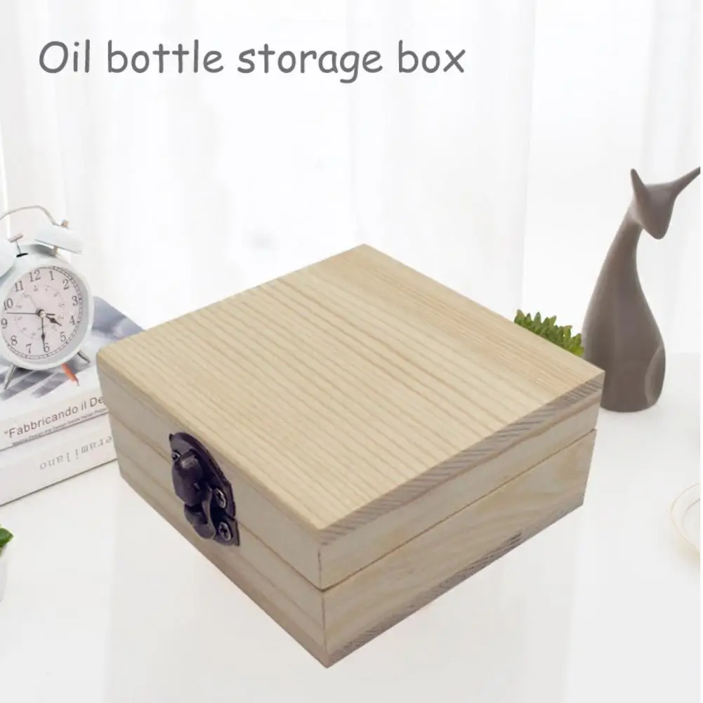 2 отсека коробка для хранения из твердой древесины 5 мл бутылочки эфирного масла